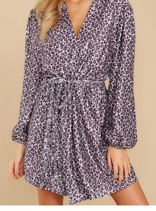 Pink Leopard Print Dress